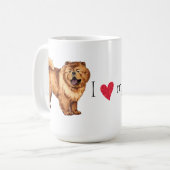 Mug J'aime mon Chow (Devant gauche)