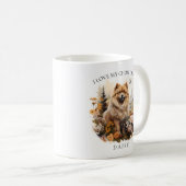 Mug J'Aime Mon Chow Chow Portrait Floral Chien (Devant droit)