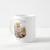 Mug J'Aime Mon Chow Chow Portrait Floral Chien (Devant gauche)