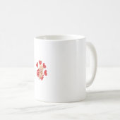 Mug J'Aime Mon Cockapoo Chien Paw Avec Valentines Coeu (Devant droit)