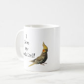 Mug J'aime mon Cockatiel (Devant gauche)