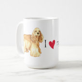 Mug J'aime mon cocker (Devant gauche)