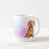 Mug J'Aime Mon Cocker Spaniel Custom Cartoon Chien (Devant droit)