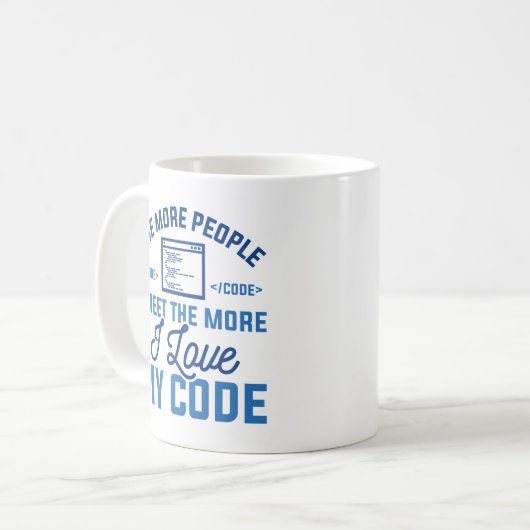Mug J'aime mon code (Devant gauche)
