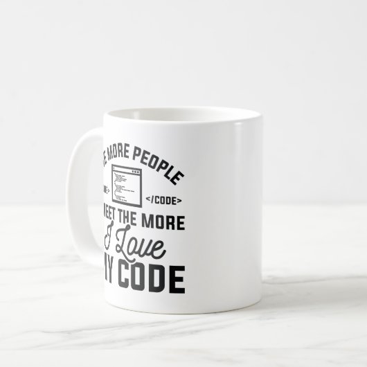 Mug J'aime mon code (Devant gauche)