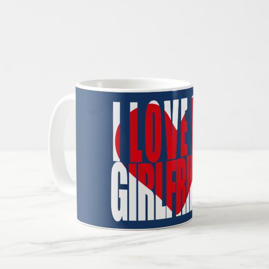 Mug J'Aime Mon Coeur De Fille (Devant gauche)