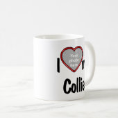 Mug J'Aime Mon Collie Joli Coeur Rouge Chien Photo (Devant droit)