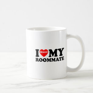 Mug J'aime mon colocataire Cœur Cadeaux drôles de fête
