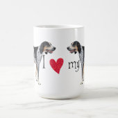 Mug J'aime mon Coonhound de Bluetick (Centre)