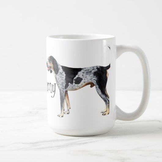 Mug J'aime mon Coonhound de Bluetick (Droite)