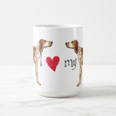 Mug J'aime mon Coonhound de l'anglais américain (Centre)
