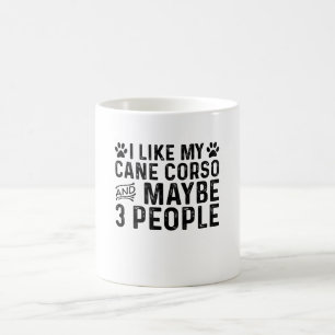 Mug J'Aime Mon Corso De Canne Et 3 Personnes