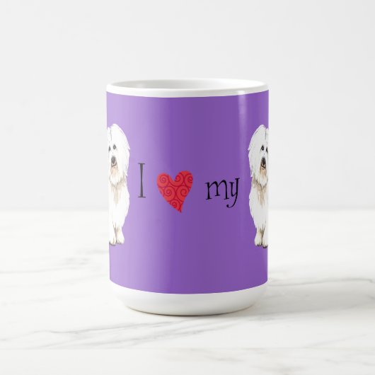 Mug J'aime mon coton de Tulear (Centre)