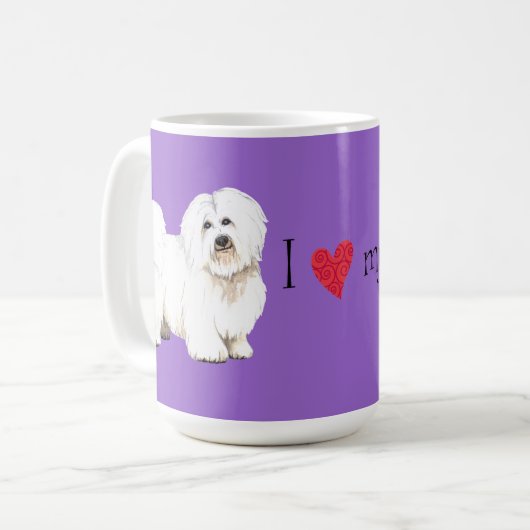 Mug J'aime mon coton de Tulear (Devant gauche)