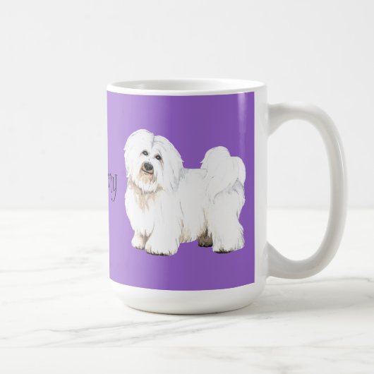 Mug J'aime mon coton de Tulear (Droite)