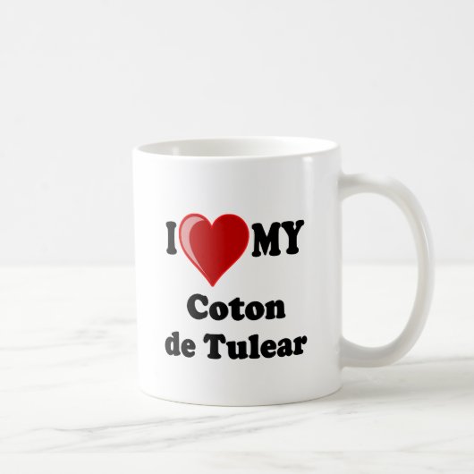 Mug J'aime mon coton De Tulear Dog (Droite)