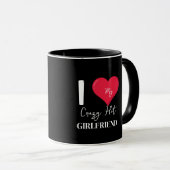 Mug J'Aime Mon Crazy Hot Awesome Girlfriend (Devant droit)