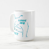 MUG J'AIME MON CUTE AQUA PET CAT (Devant gauche)