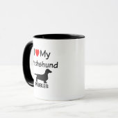 Mug J'Aime Mon Dachshund (Devant gauche)
