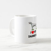 Mug J'aime mon Dalmate (Devant gauche)