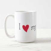 Mug J'aime mon Dandie Dinmont Terrier (Gauche)