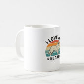 Mug J'aime mon design de gravure rétro de chien Blake_ (Devant gauche)