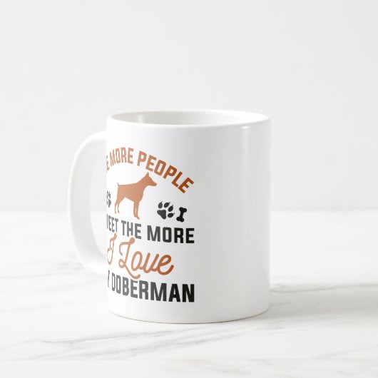 Mug J'Aime Mon Doberman (Devant gauche)