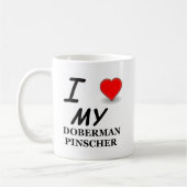 Mug J'Aime Mon Doberman Pinscher (Gauche)