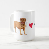 Mug J'aime mon Dogue de Bordeaux (Devant gauche)