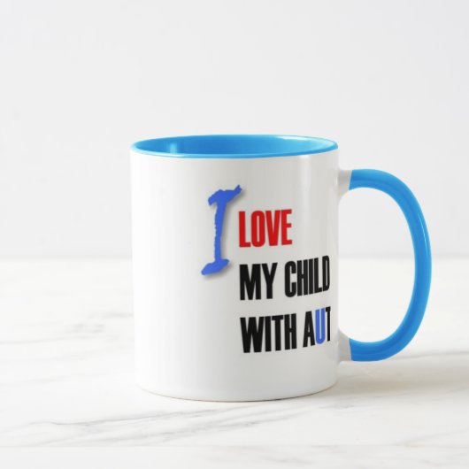 Mug J'aime mon enfant avec l'autisme - expert en (Droite)