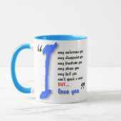 Mug J'aime mon enfant avec l'autisme - expert en (Gauche)