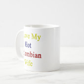 Mug J'aime mon épouse colombienne chaude (Devant gauche)