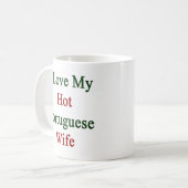 Mug J'aime mon épouse portugaise chaude (Devant gauche)