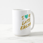 Mug J'aime mon facteur de Latte (Devant droit)