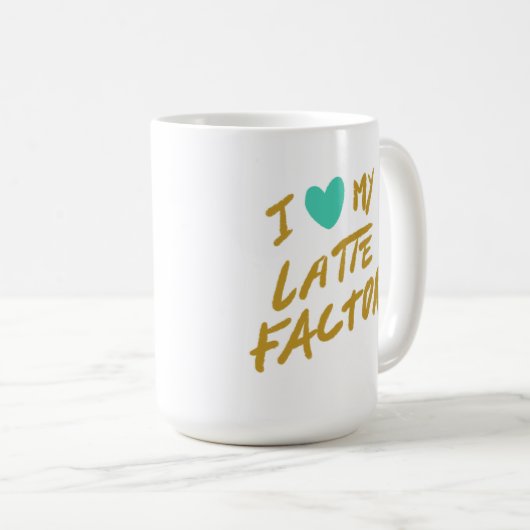 Mug J'aime mon facteur de Latte (Devant droit)