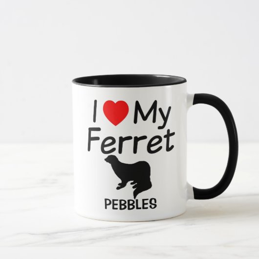 Mug J'Aime Mon Ferret (Droite)