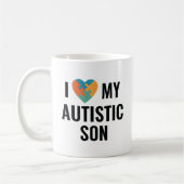Mug J'aime mon fils autiste (Gauche)
