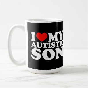 Mug J'aime mon fils autiste Je coeur mon fils autiste