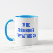 Mug J'aime mon fils autiste - série unique de (Gauche)