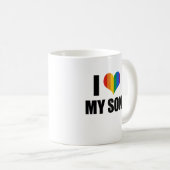 Mug J'aime mon fils gai (Devant droit)