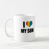 Mug J'aime mon fils gai (Gauche)