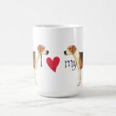 Mug J'aime mon fox-hound américain (Centre)