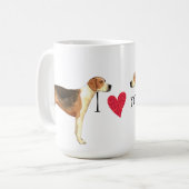 Mug J'aime mon fox-hound américain (Devant gauche)