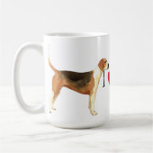 Mug J'aime mon fox-hound américain (Gauche)