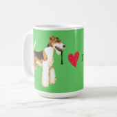 Mug J'aime mon Fox Terrier de fil (Devant gauche)