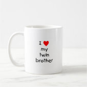 Mug J'aime mon frère jumeau (Gauche)