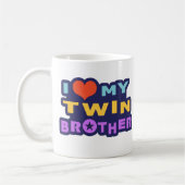 Mug J'Aime Mon Frère Twin (Gauche)