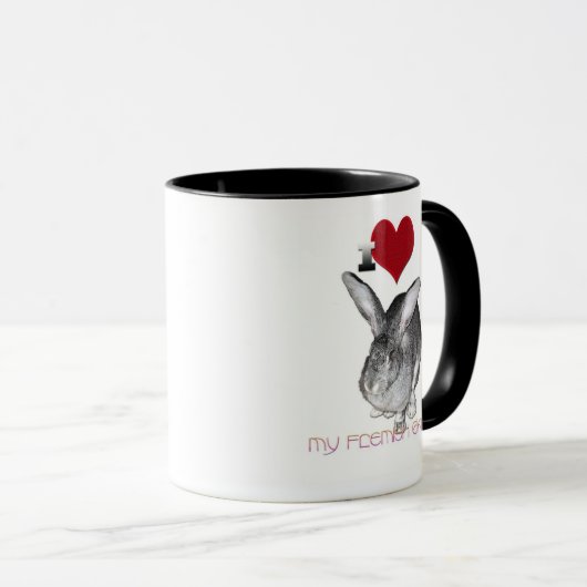 Mug J'aime mon géant flamand (Devant droit)