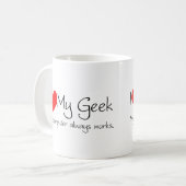 Mug J'aime mon geek (Devant gauche)