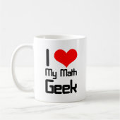 Mug J'aime mon geek de maths (Gauche)